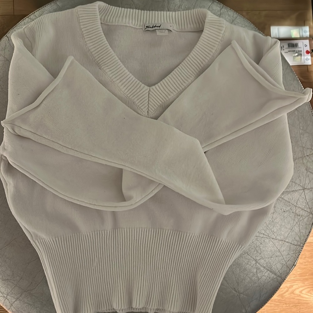 V-neck Flared Sleeve Subdued Sweater